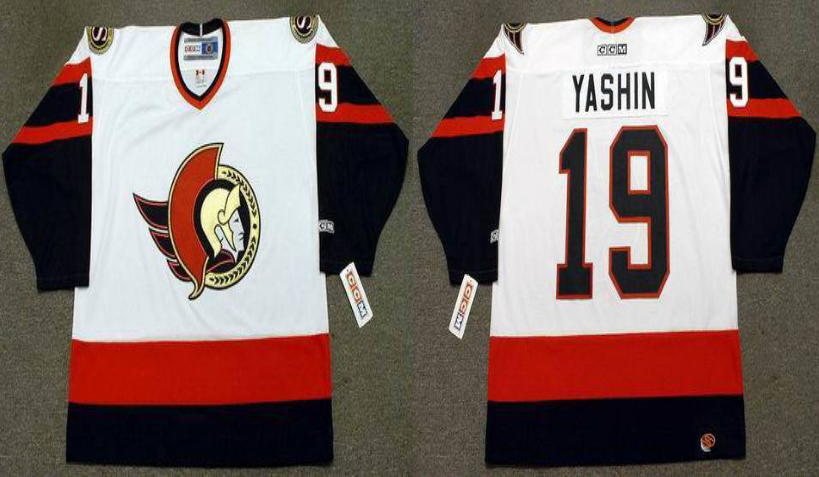 2019 Men Ottawa Senators 19 Yashin white CCM NHL jerseys